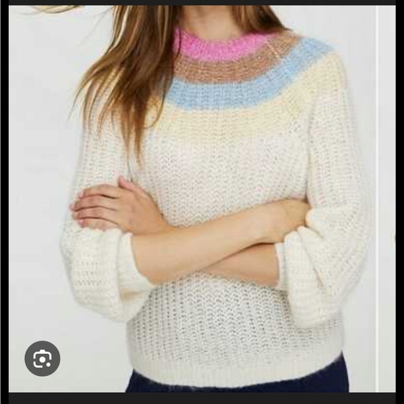 Aritzia Wilfred Giselle Butter Yellow Saba Mohair Alpaca Blend Sweater - Picture 5 of 15